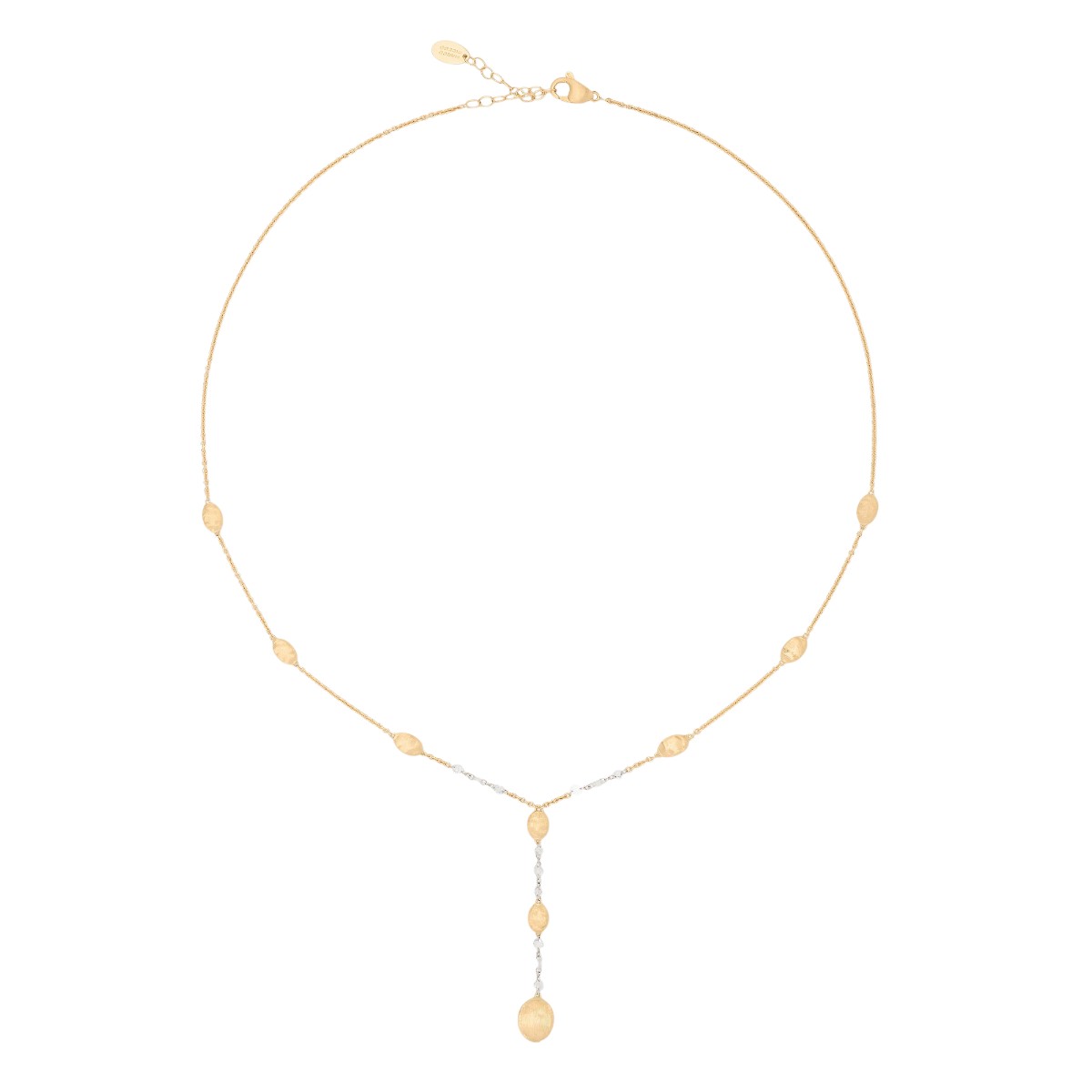 Marco Bicego Siviglia Diamond & Yellow Gold Beaded Station Lariat Necklace, 16.5