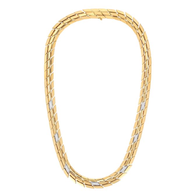 Roberto Coin San Marco Diamond Accent Collar Necklace in Two Tone