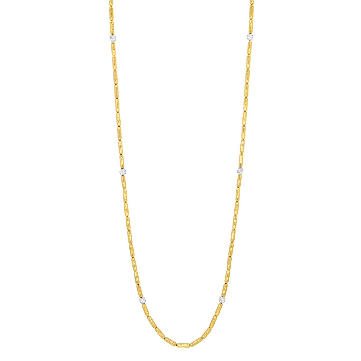Gurhan Vertigo Diamond Station Beaded Necklace in Two Tone, 36