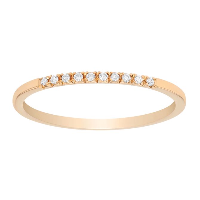 Zoe Chicco Dainty Diamond Stacking Ring in Yellow Gold