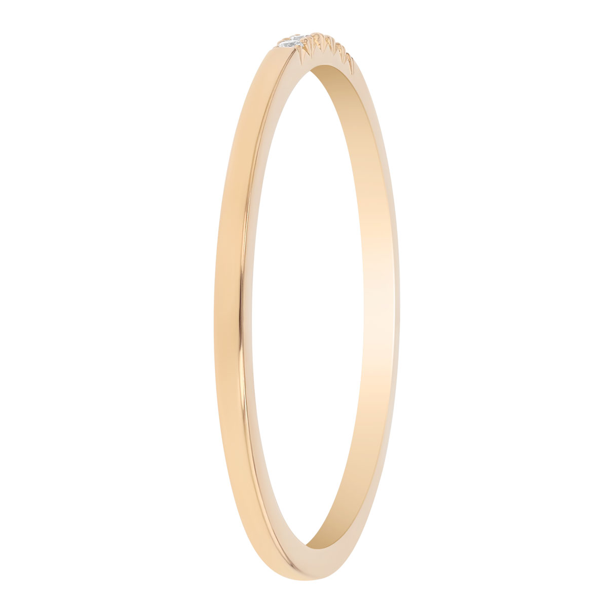 Zoe Chicco Dainty Diamond 5 Stone Stacking Ring in Yellow Gold