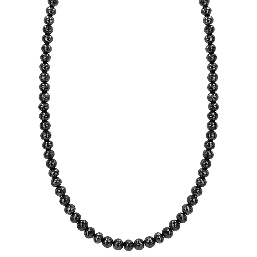 TARA Pearls Black Diamond Bead Necklace in White Gold, 18