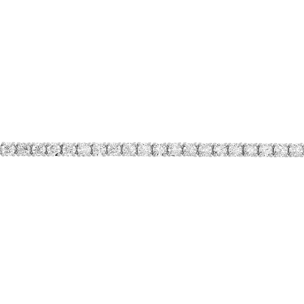 TARA Pearls Round Diamond 4 Prong Tennis Bracelet in White Gold, 7