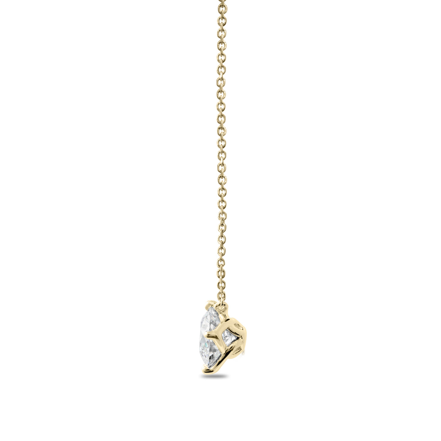 Clarity Diamond Signature Lab-Grown Round Diamond Pendant in Yellow Gold, 18