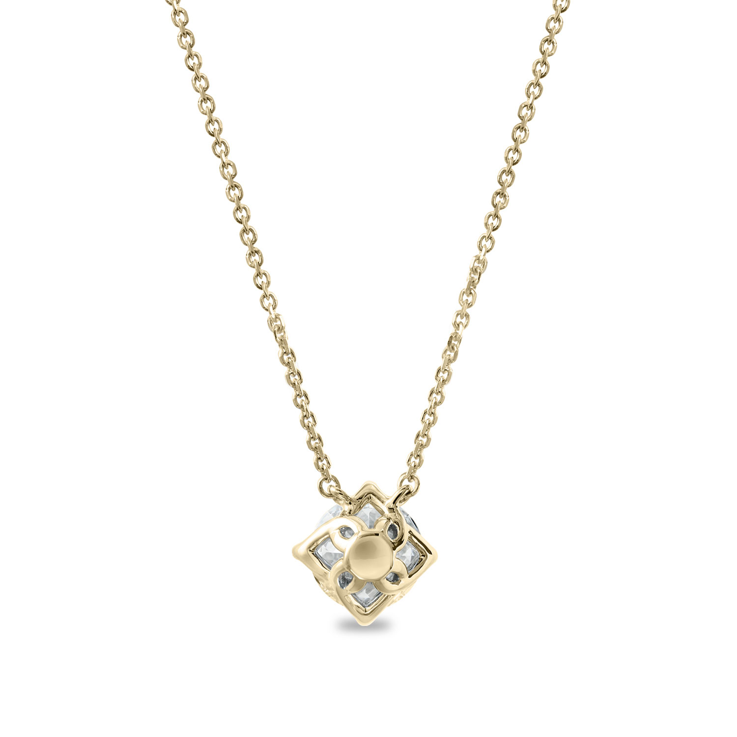 Clarity Diamond Signature Lab-Grown Round Diamond Pendant in Yellow Gold, 18