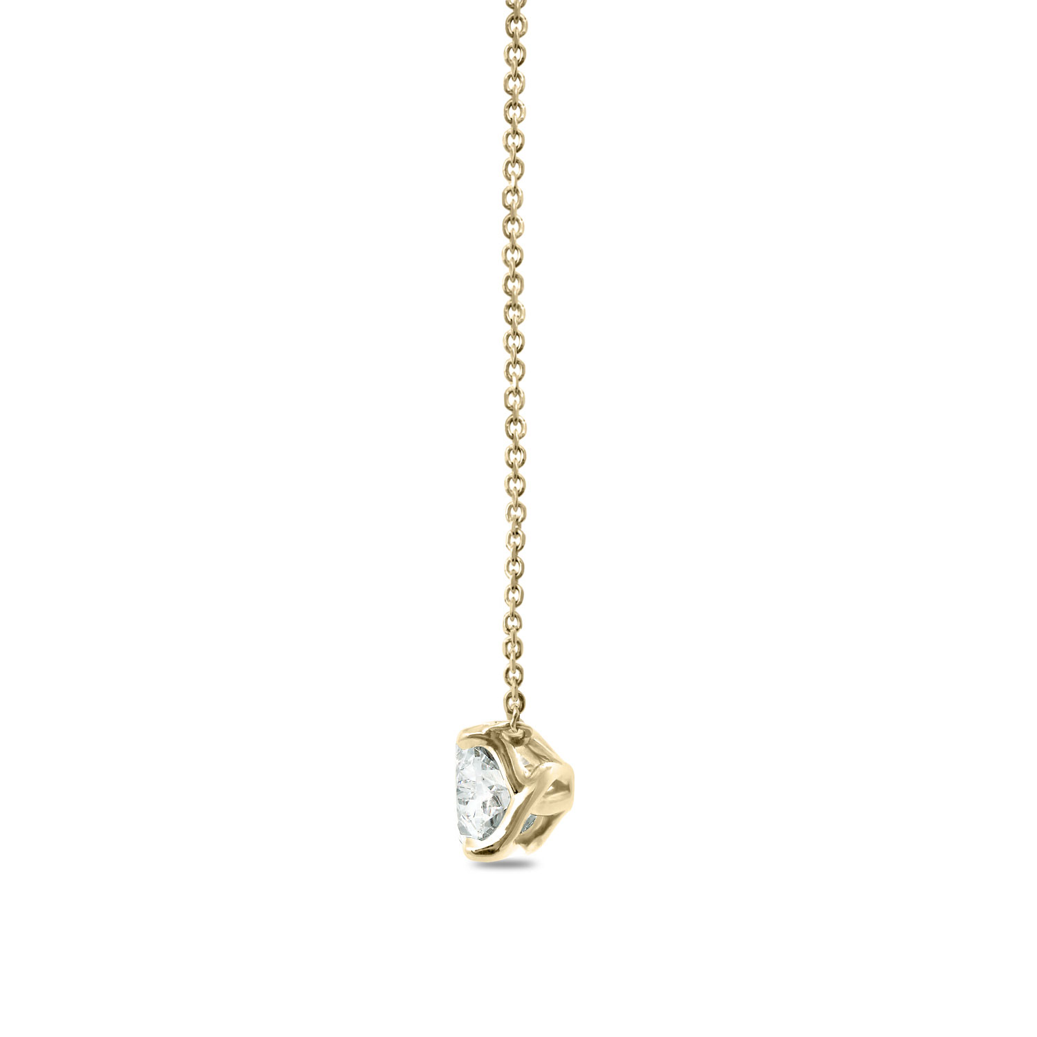 Clarity Diamond Signature Lab-Grown Oval Diamond Pendant in Yellow Gold, 18