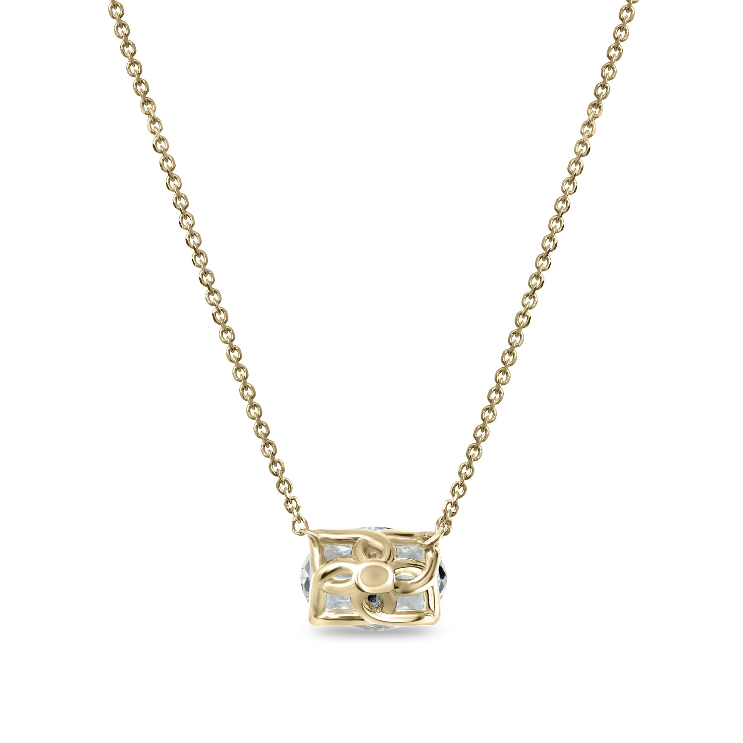 Clarity Diamond Signature Lab-Grown Oval Diamond Pendant in Yellow Gold, 18