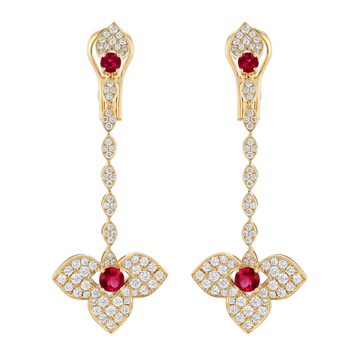 Roberto Coin Venetian Princess Tourmaline & Diamond Dangle Earrings in Yellow Gold