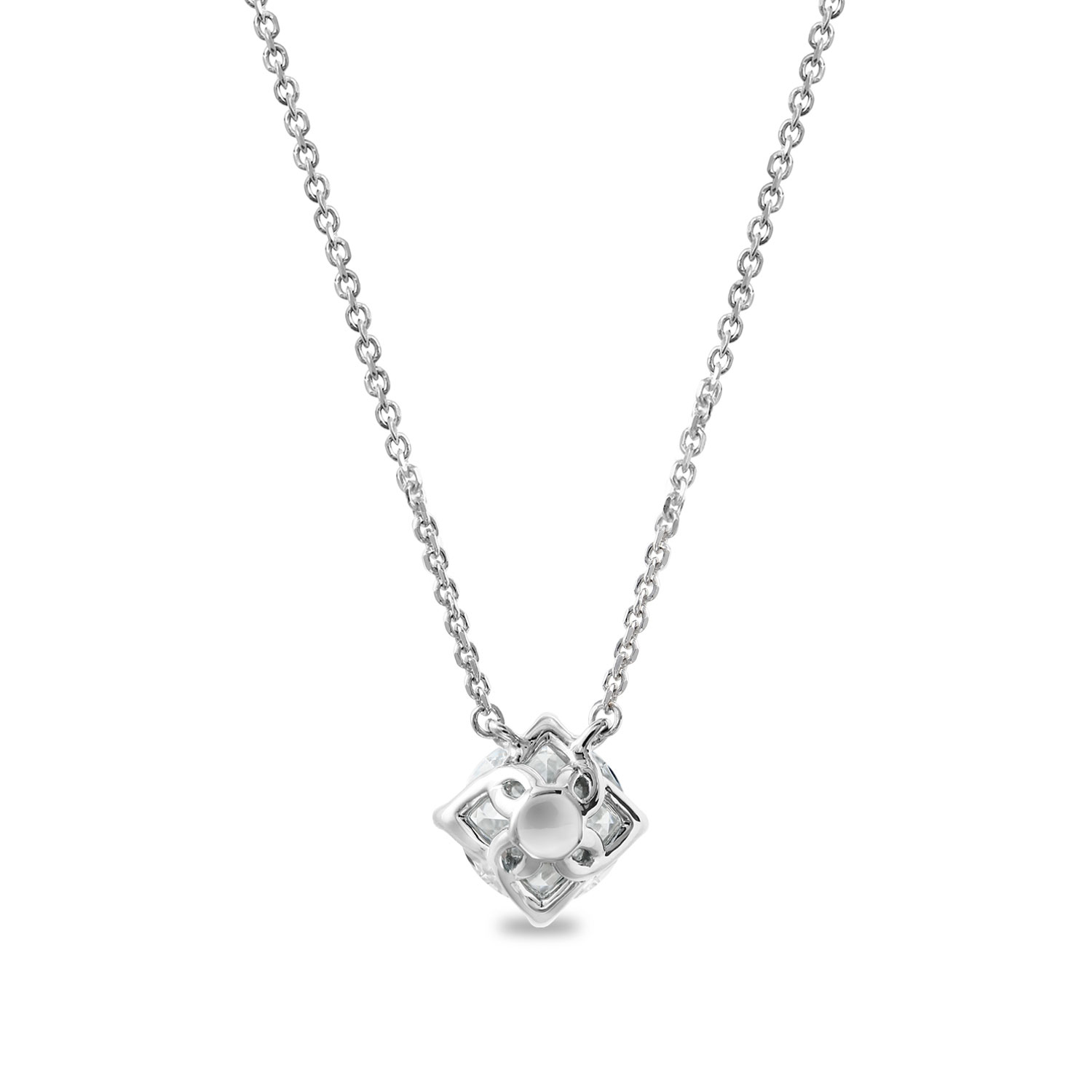 Clarity Diamond Signature Lab-Grown Round Diamond Pendant in White Gold, 18