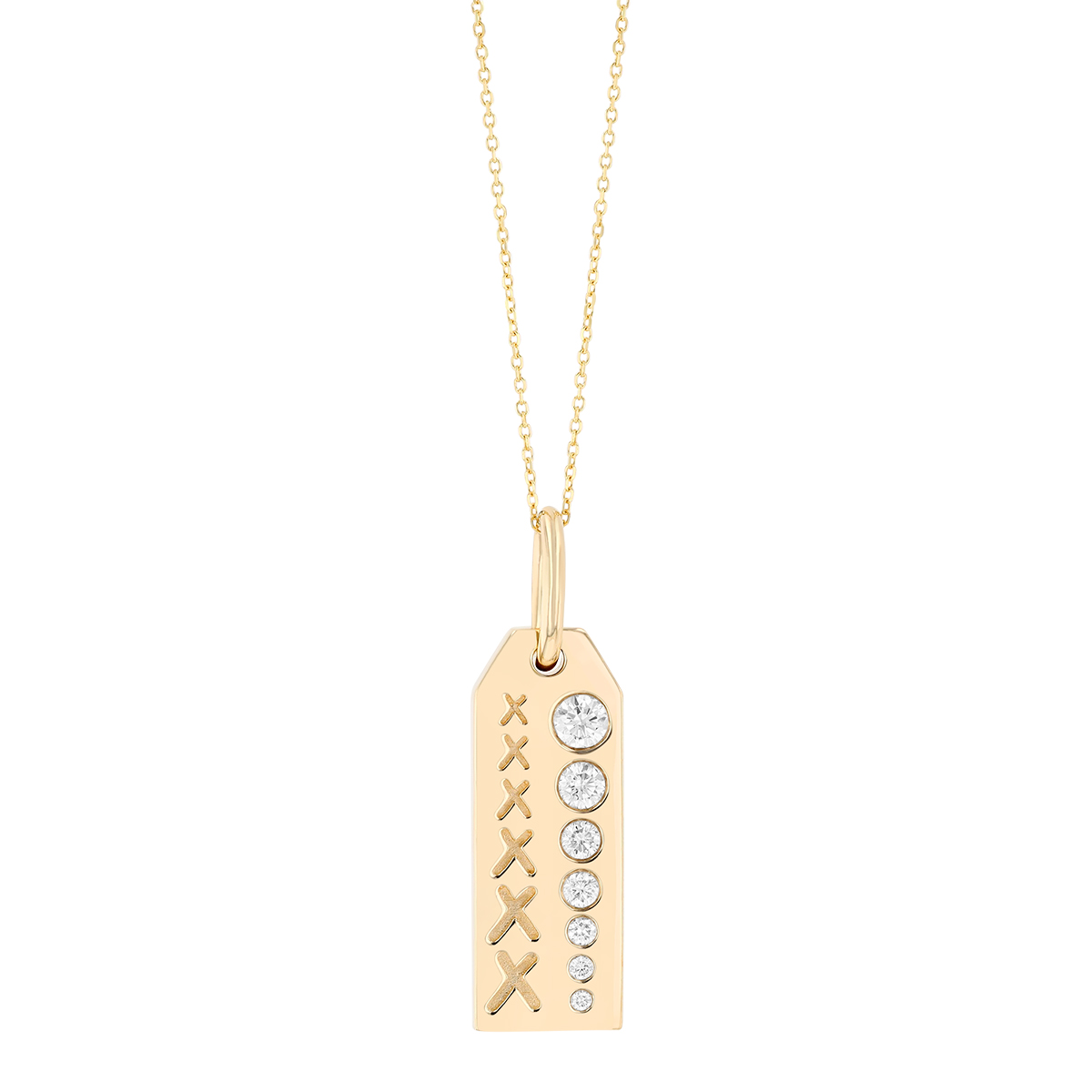 Phillips House Diamond XOXO Pendant in Yellow Gold