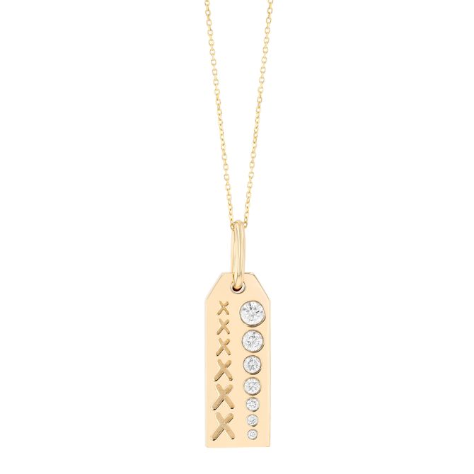 Phillips House Diamond XOXO Pendant in Yellow Gold