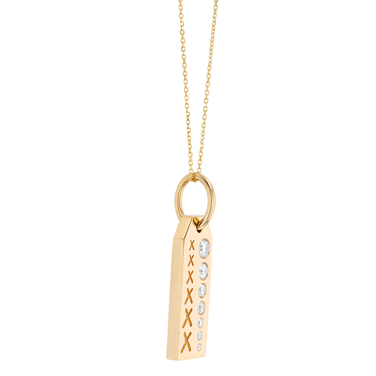 Phillips House Diamond XOXO Pendant in Yellow Gold