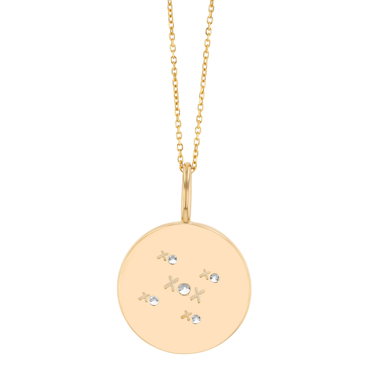 Phillips House Diamond XOXO Circle Pendant in Yellow Gold