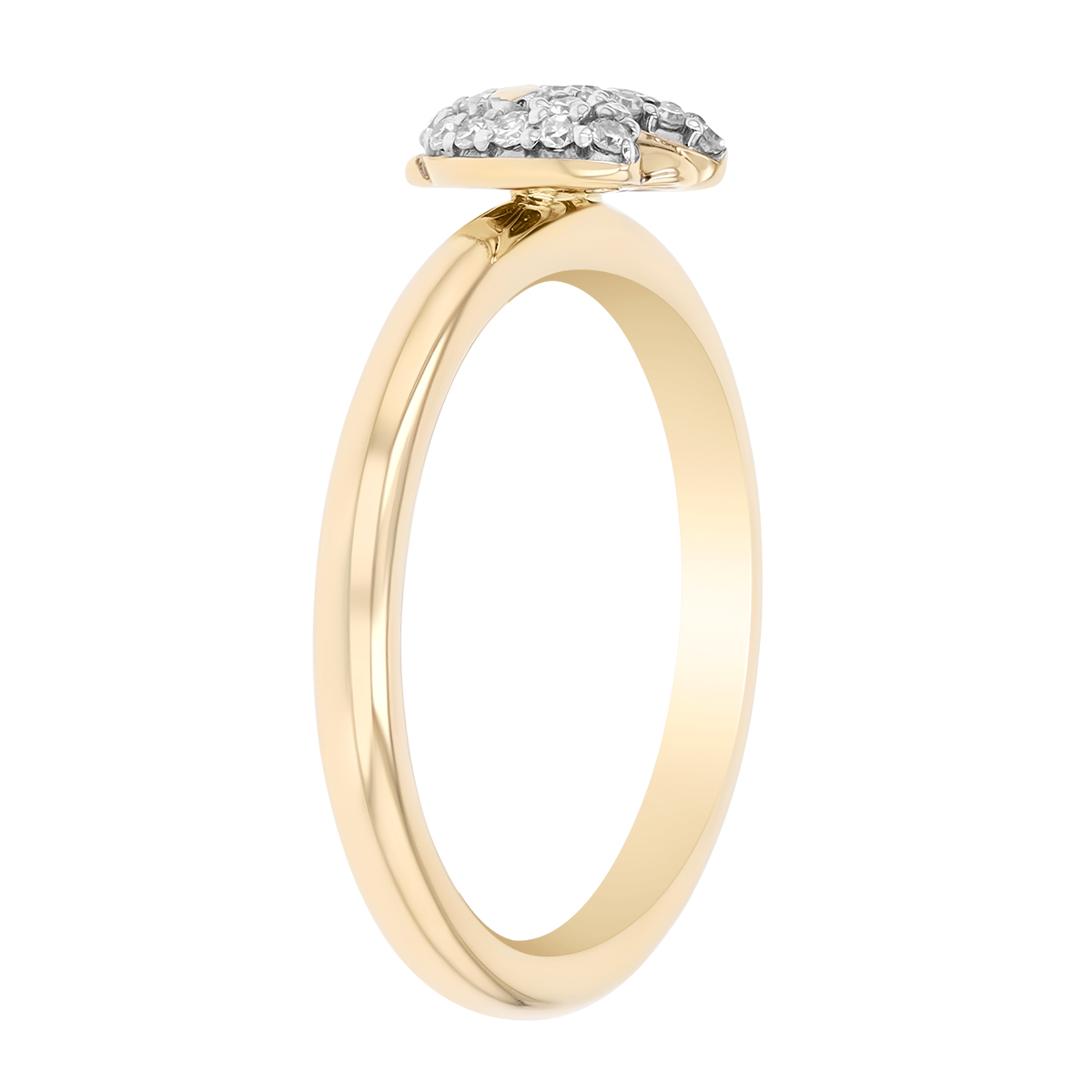 Phillips House Diamond Pavé Ladybug Ring in Yellow Gold, Size 6