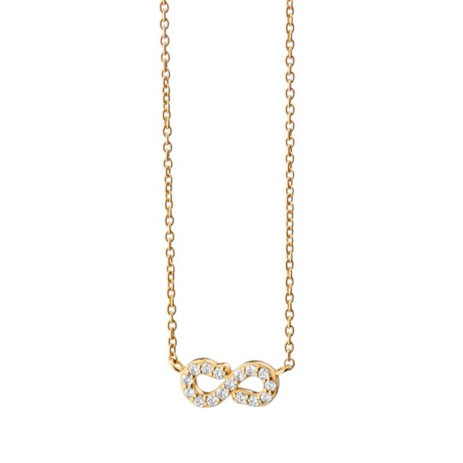 Monica Rich Kosann Diamond Infinity Necklace in Yellow Gold, 17"