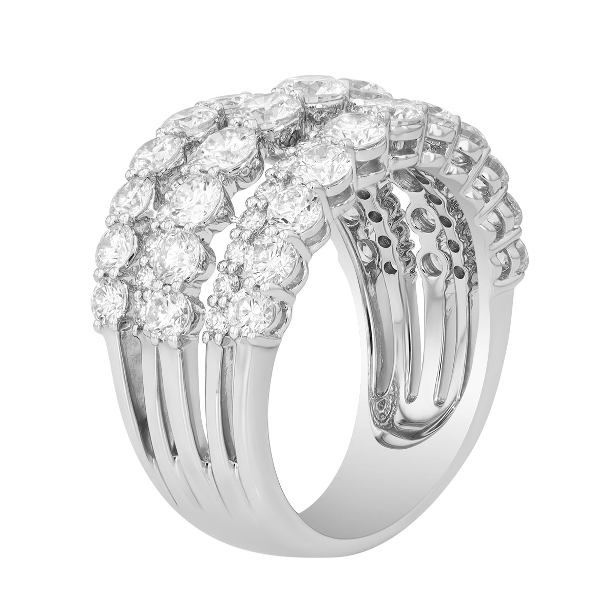 Kwiat Lyric Diamond 5 Row Band Ring in White Gold