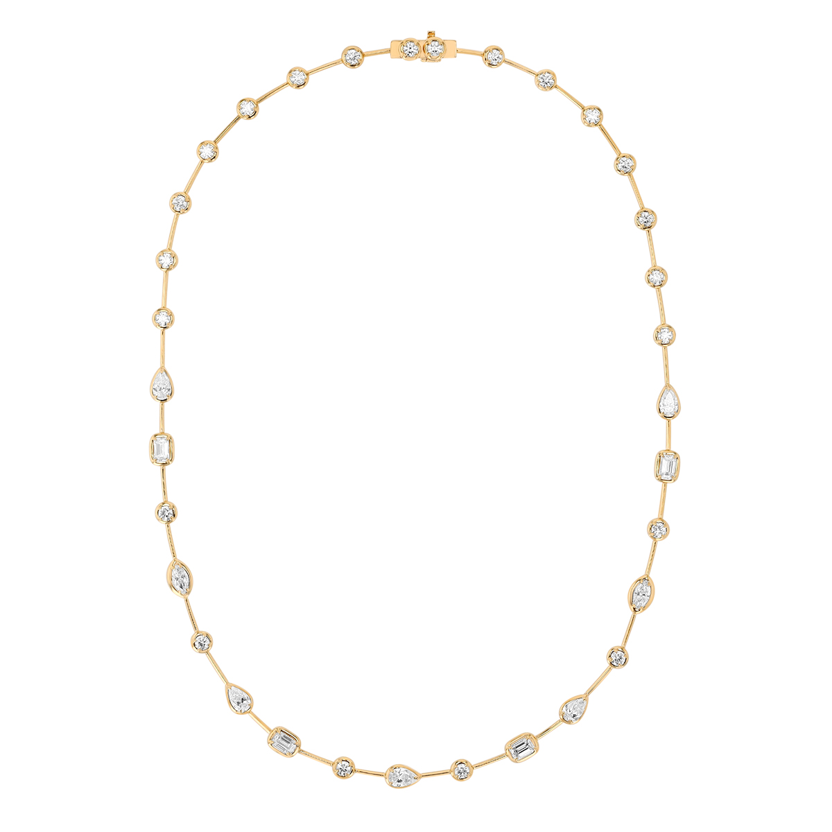 Kwiat Starry Night Multi-Shape Diamond Necklace in Yellow Gold, 16