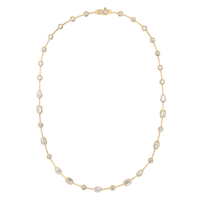 Kwiat Starry Night Multi-Shape Diamond Necklace in Yellow Gold, 16"