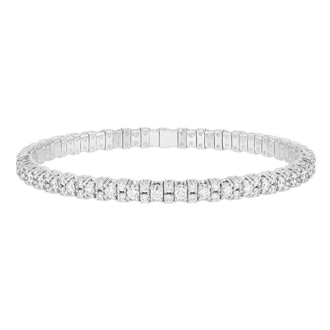 Zydo Collection Diamond Stretch Bracelet in White Gold