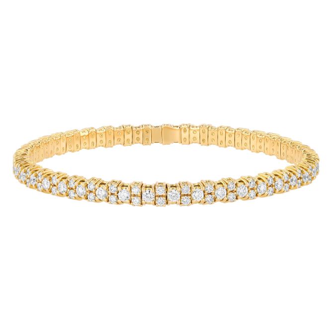 Zydo Collection Diamond Stretch Bracelet in Yellow Gold