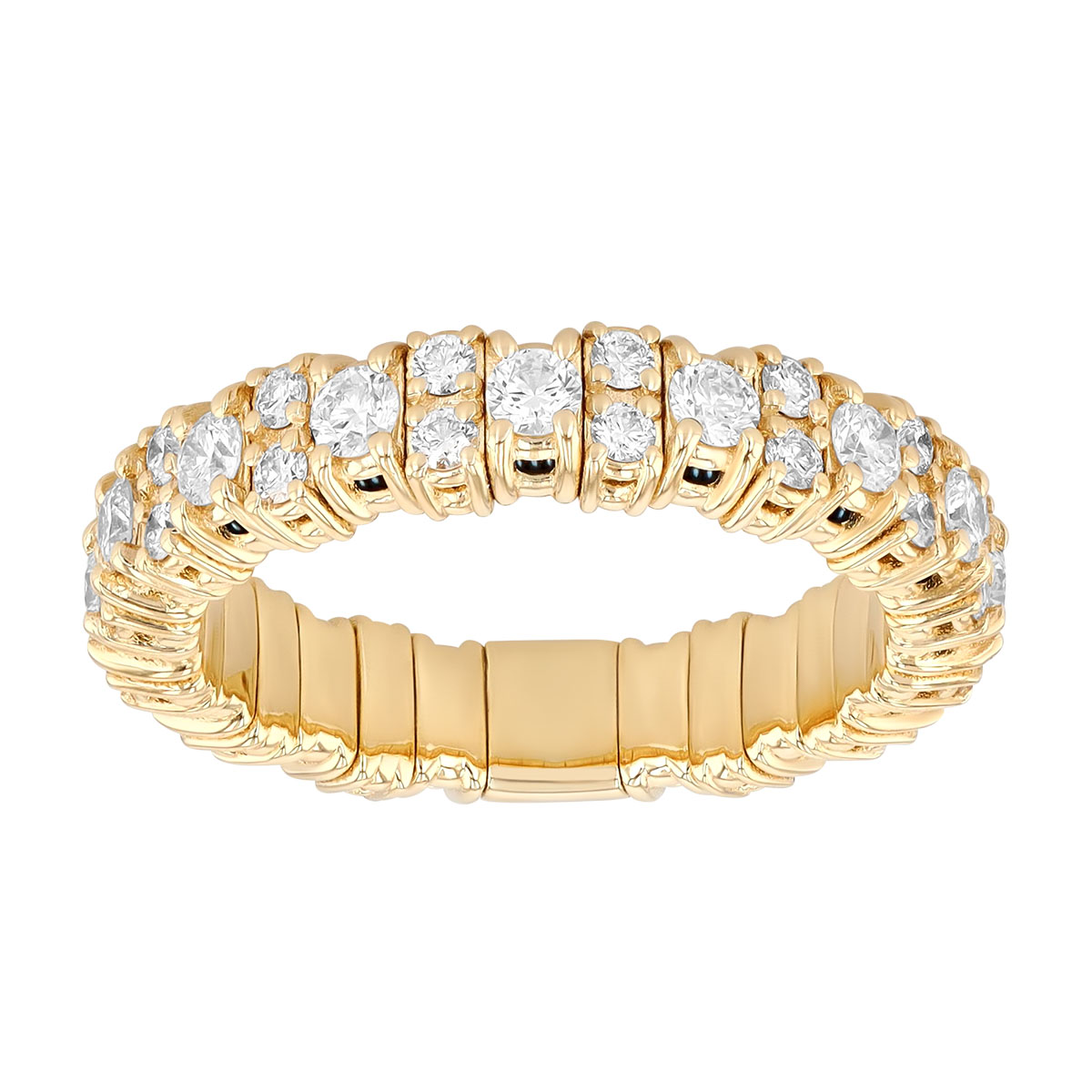 Zydo Collection Diamond Stretch Ring in Yellow Gold