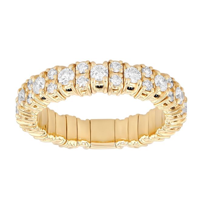 Zydo Collection Diamond Stretch Ring in Yellow Gold