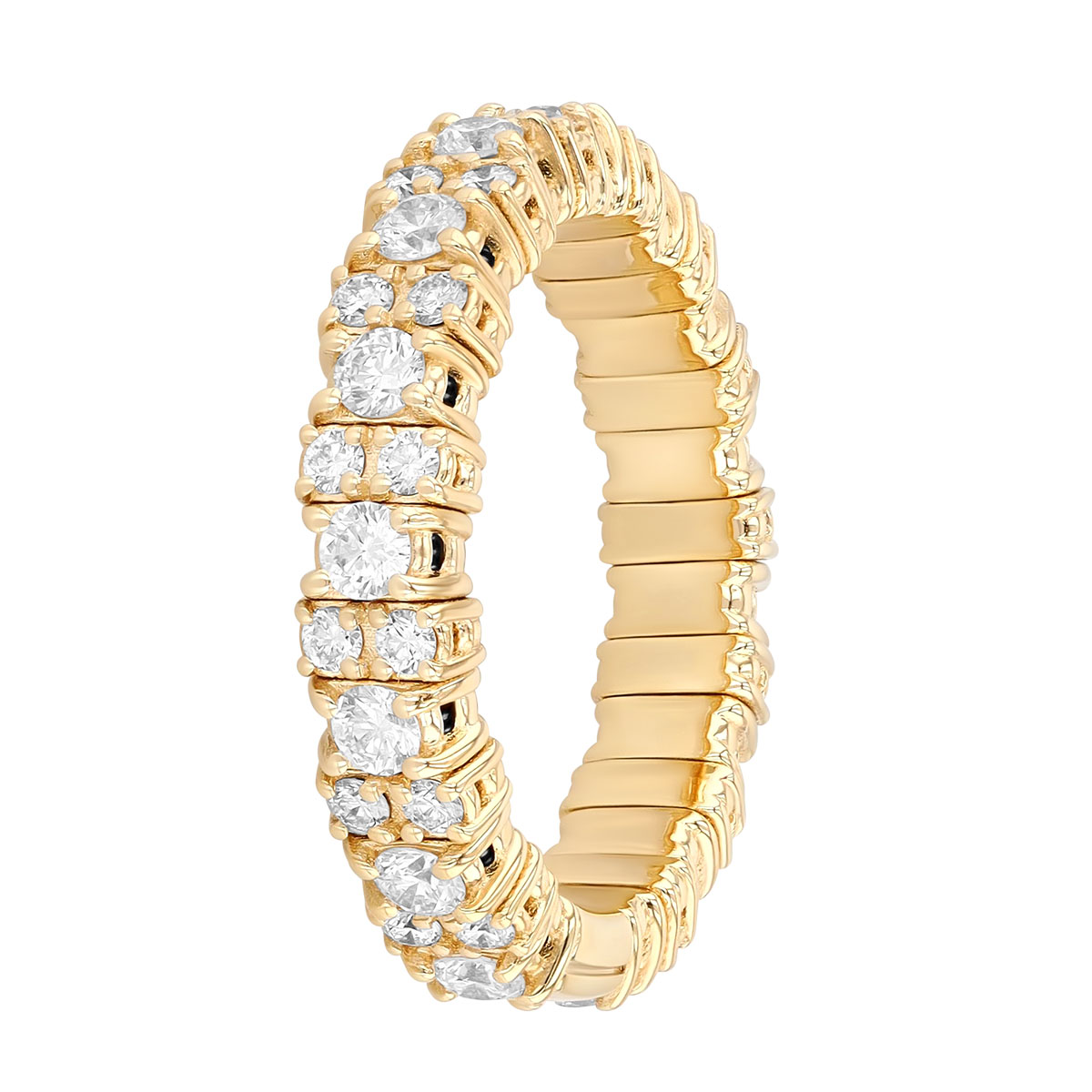 Zydo Collection Diamond Stretch Ring in Yellow Gold