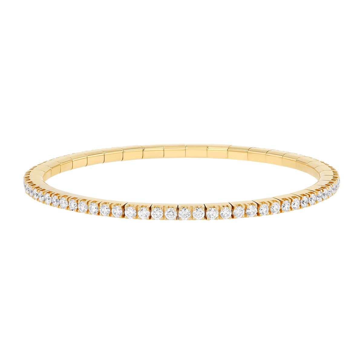 Demeglio Extensible Diamond Stretch Tennis Bracelet in Yellow Gold