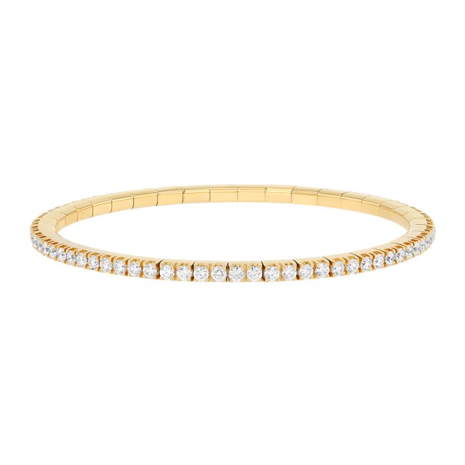 Demeglio Extensible Diamond Stretch Tennis Bracelet in Yellow Gold