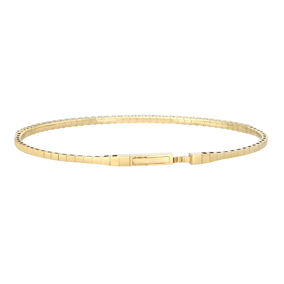 Round Diamond 4 Prong Tennis Bracelet in Yellow Gold, 6.75