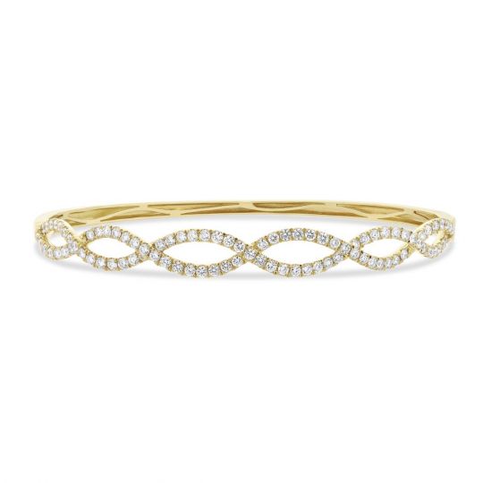 Christopher//Surfing Charm. DiamondJewelryNY Double Loop Bangle Bracelet with a St