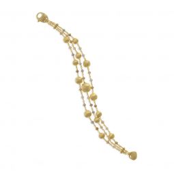 Marco Bicego 18k Yellow Gold Multicolored Rough Diamond Africa 3 Marco Bicego 18k Yellow Gold Multicolored Rough Diamond Africa 3 Strand Bracelet