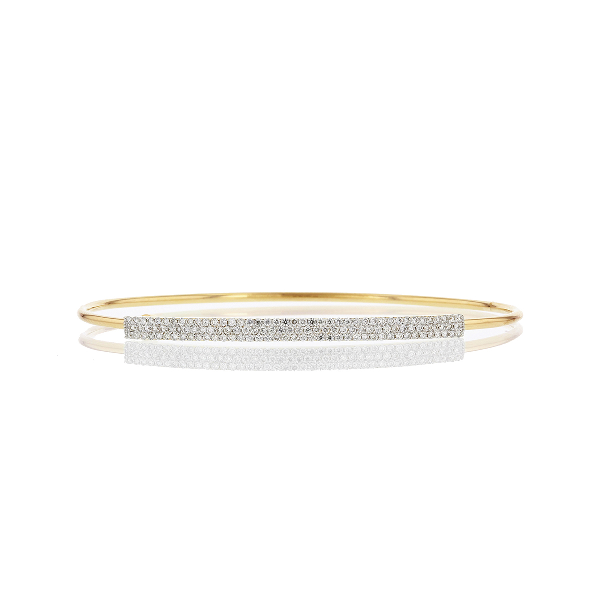 Phillips House 3 Row Diamond Bar Bangle Bracelet