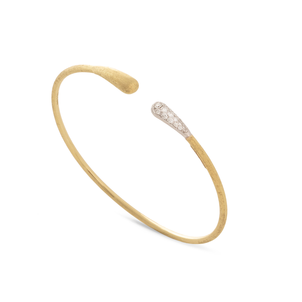 Marco Bicego Lucia Yellow Gold Diamond Kissing Cuff Bracelet SB109B