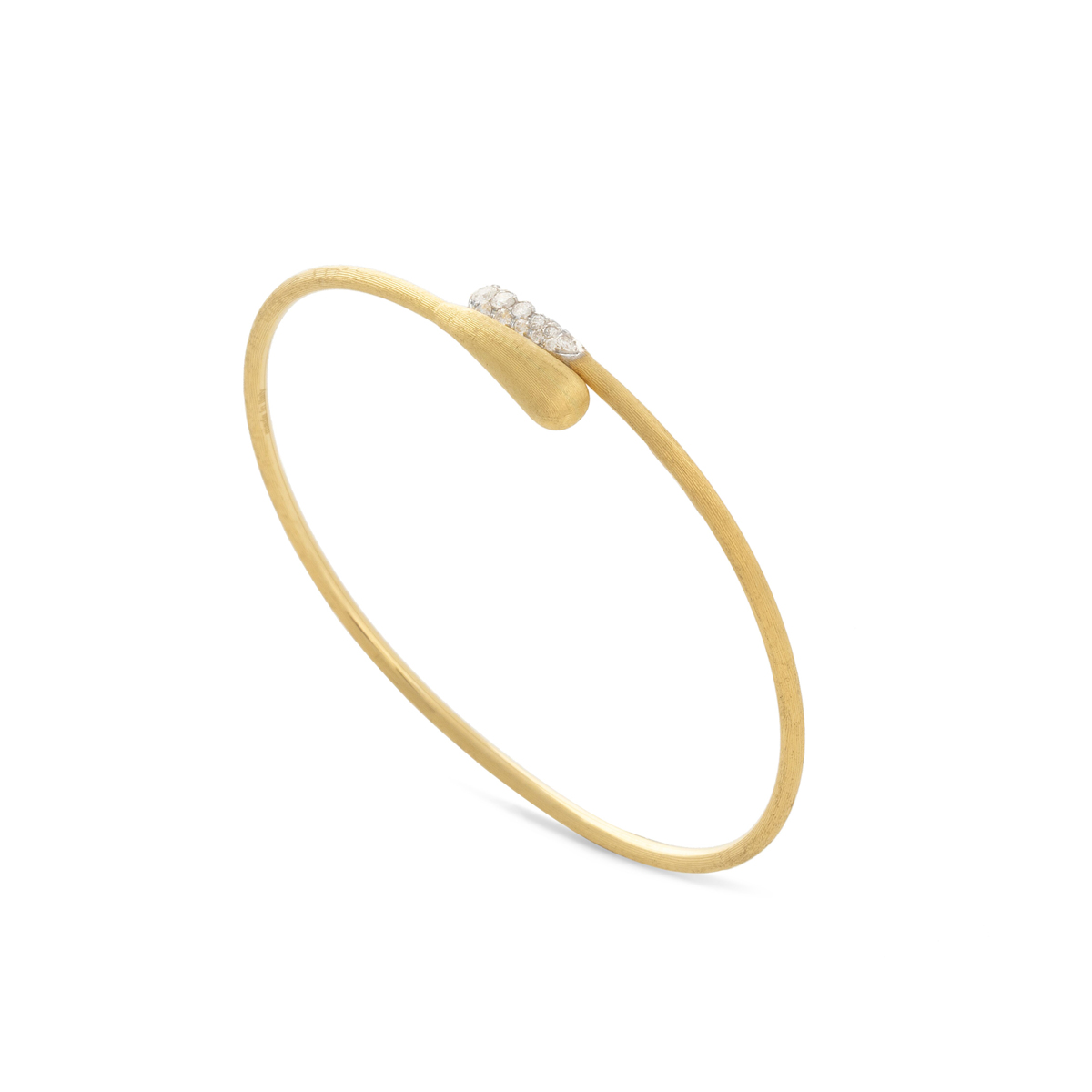 Marco Bicego Lucia Yellow Gold Diamond Hugging Cuff Bracelet