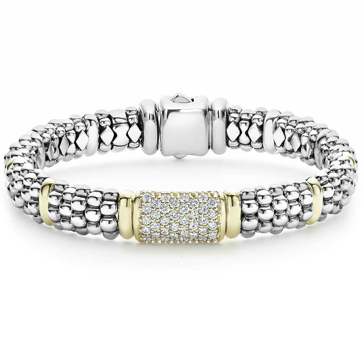 LAGOS Signature Caviar Diamond Caviar Bracelet, 9 mm, 7