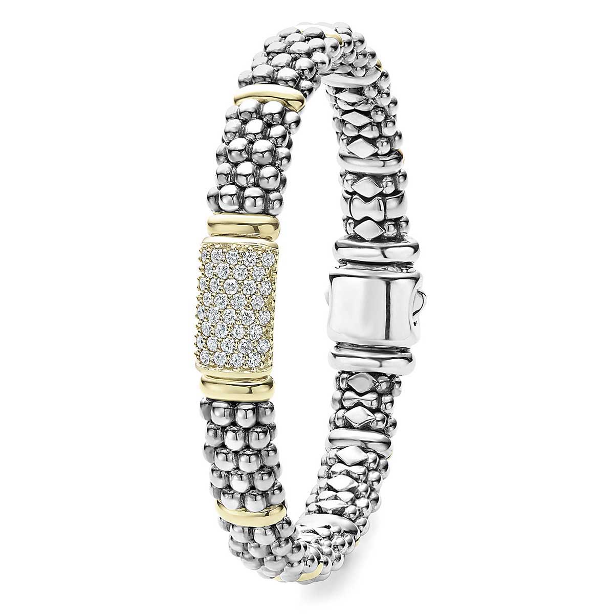 LAGOS Signature Caviar Diamond Caviar Bracelet, 9 mm, 7
