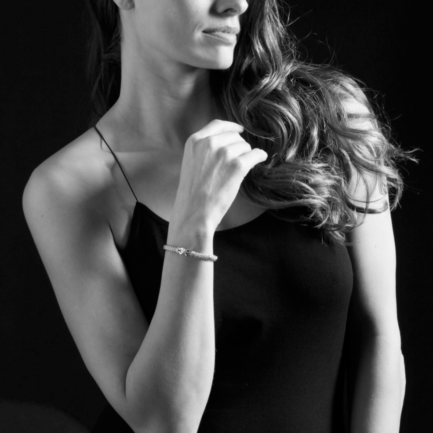 LAGOS Sterling Silver Derby Diamond Buckle Bracelet, 7