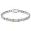 LAGOS Caviar Lux Caviar Diamond Bracelet, 6 mm, 8"