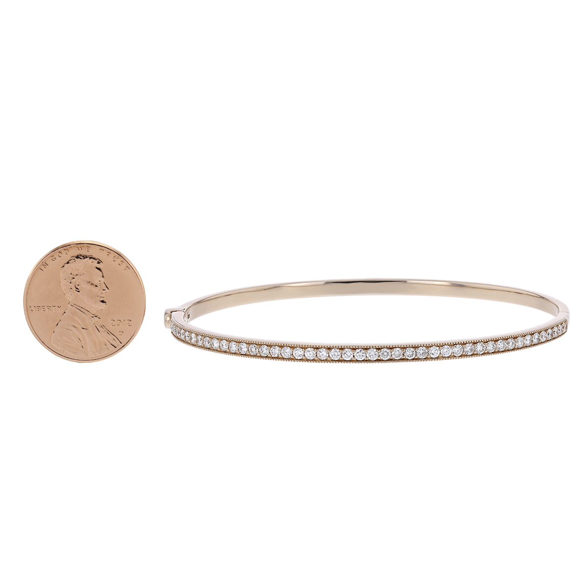 Diamond Bangle Bracelet in Rose Gold