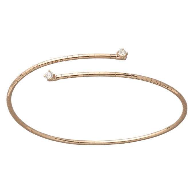 Mattia Cielo Diamond & Rose Gold Flex Coil Bracelet