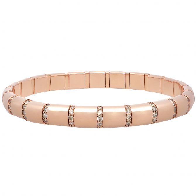 Roberto Demeglio PURA GOLD Bracelet with Diamonds in Rose Gold, 1.56 cttw