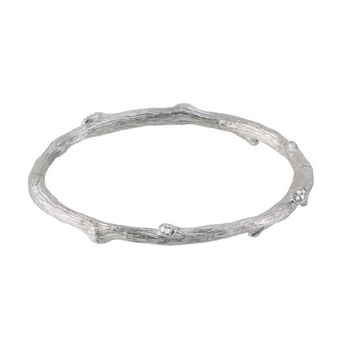 Michael Aram Sterling Silver Diamond Enchanted Forest Bangle Bracelet