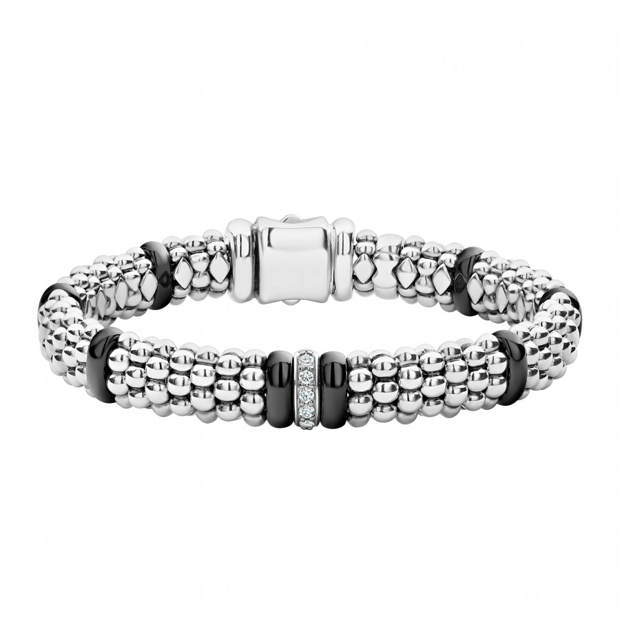 LAGOS Black Caviar Diamond Station Bracelet