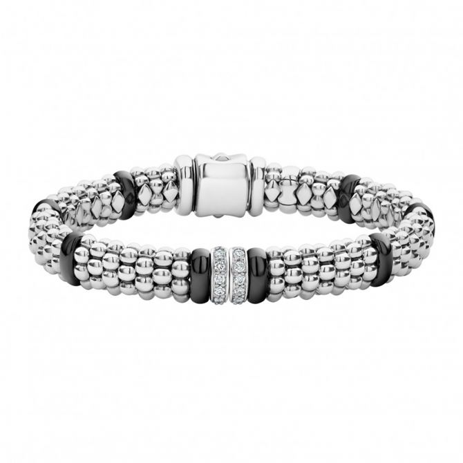 LAGOS Black Caviar Diamond Caviar Bracelet