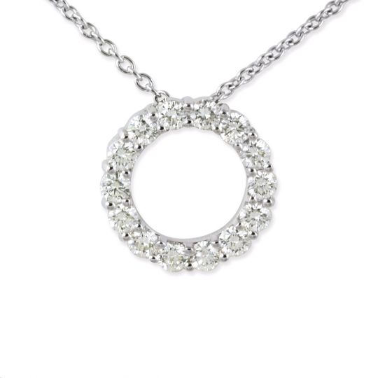 roberto coin diamond circle necklace