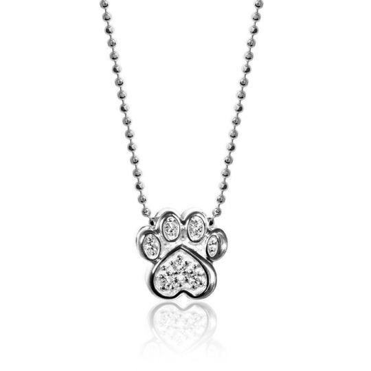 diamond paw pendant