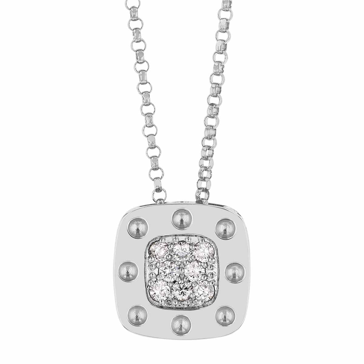 Roberto Coin Pois Moi Pendant Necklace with Diamonds in White Gold ...