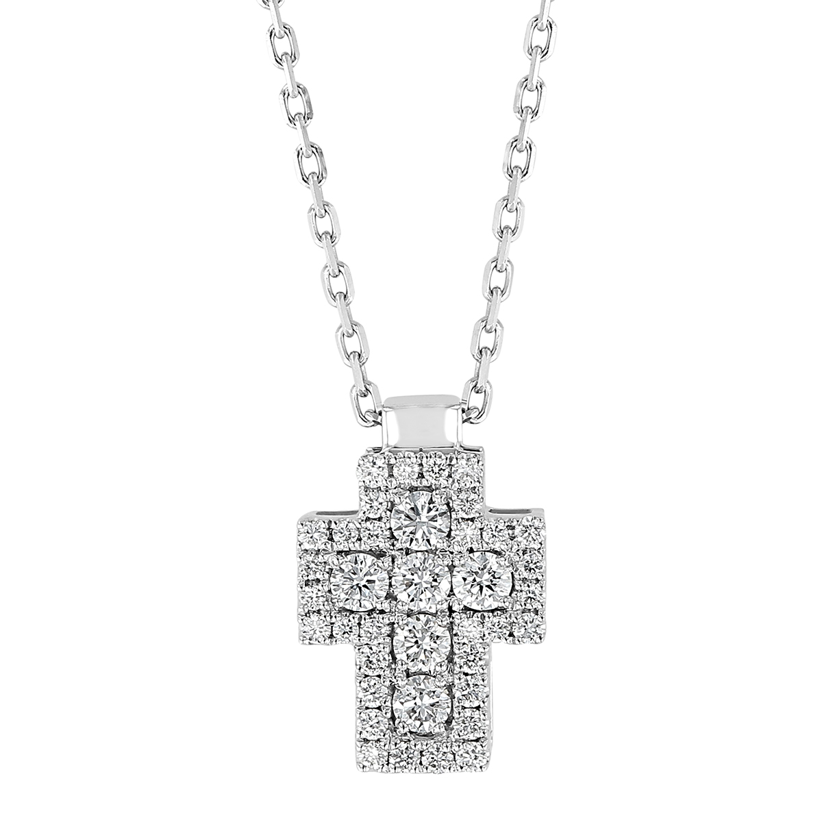 chunky gold cross necklace