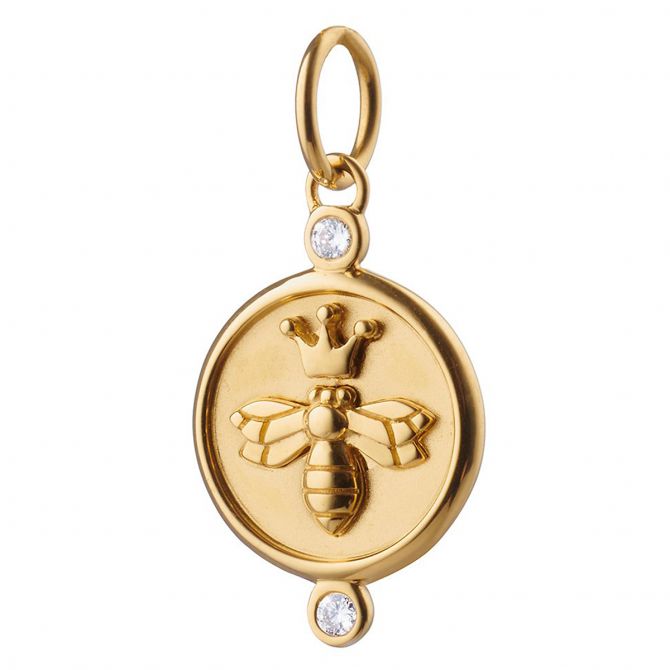 Monica Rich Kosann Queen Bee Yellow Gold Charm with Diamonds